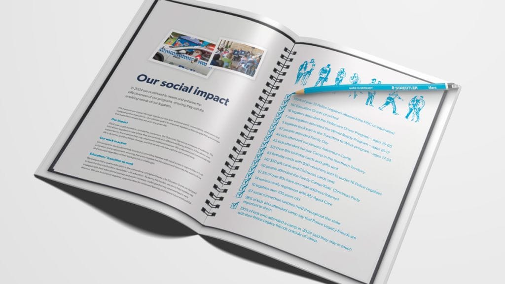NSW Police Legacy Annual Report Design Fresco Creative Graphic Design