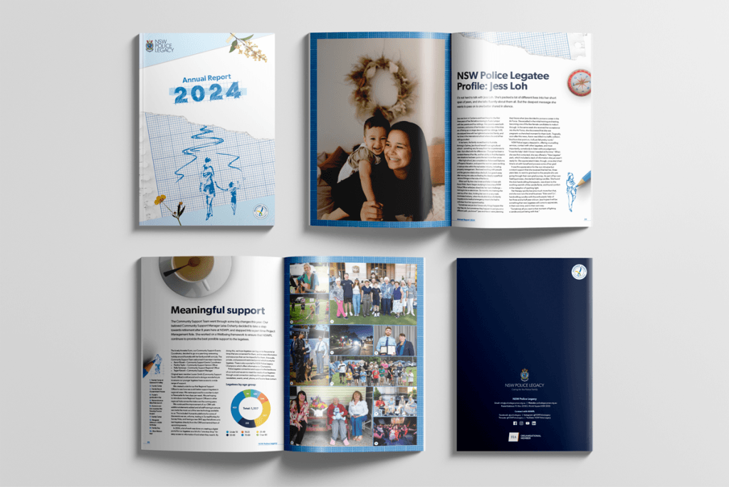 NSW Police Legacy Annual Report Design Fresco Creative Graphic Design