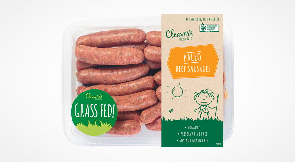 Cleavers Organic Meat Company Packaging Design