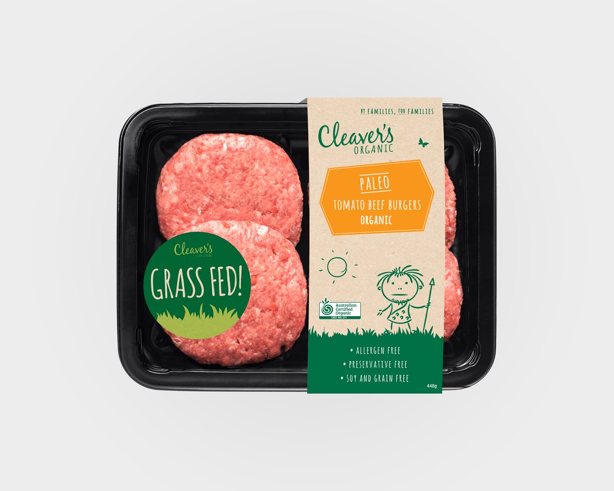 Cleavers Organic Meat Company Packaging Design