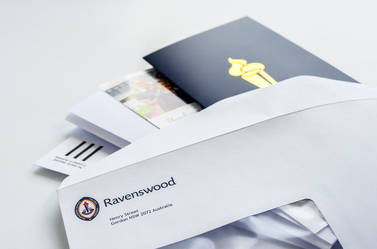 Ravenswood School for Girls Fundraising Direct Mailer Design
