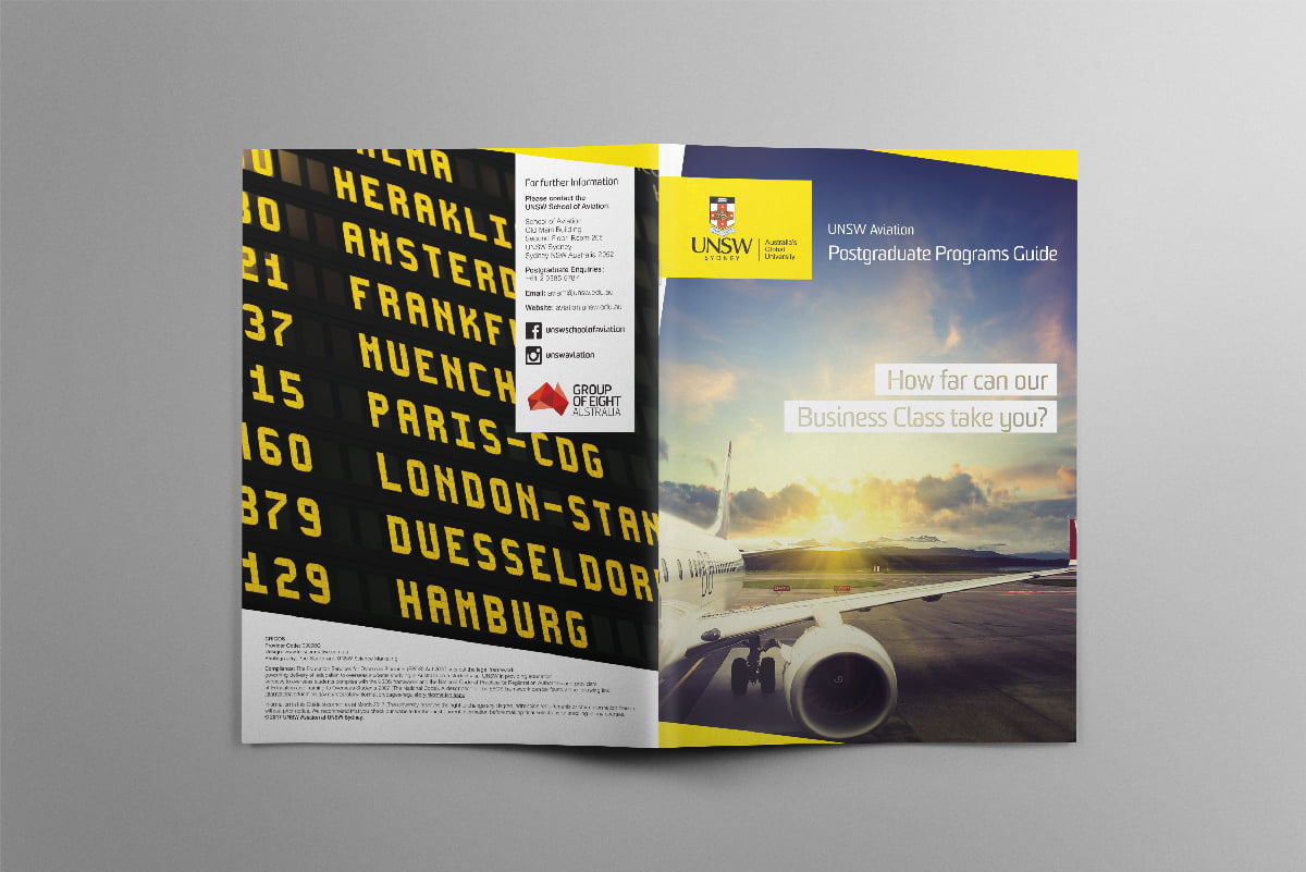 Fresco Creative UNSW Aviation Postgraduate Report - Brochure Design
