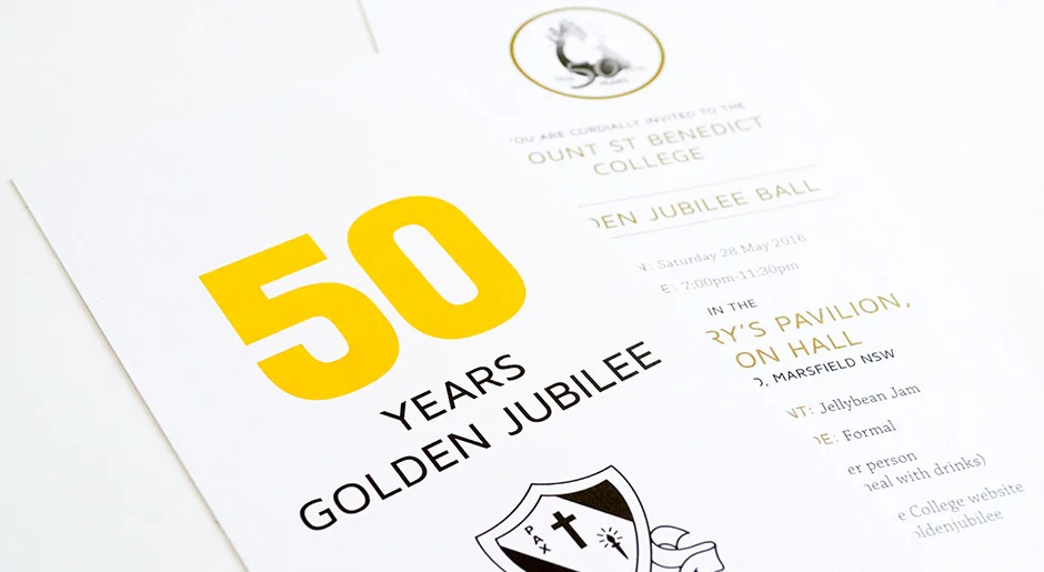 Fresco Creative 50 Years Golden Jubilee Event Invitation