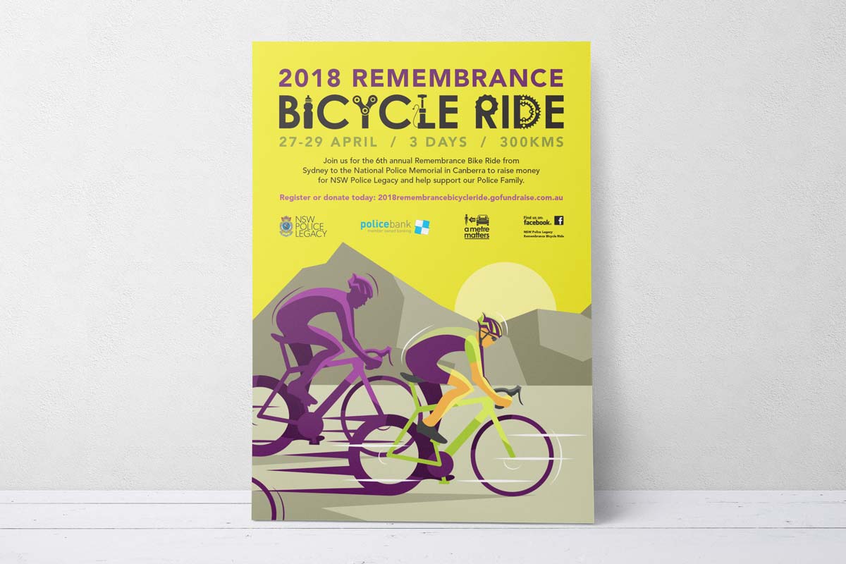 NSW Police Legacy – Remembrance Bicycle Ride Poster 2018