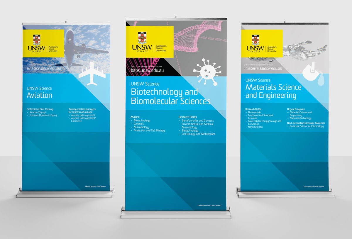Fresco Creative UNSW Science Open Day Pull Up Banners