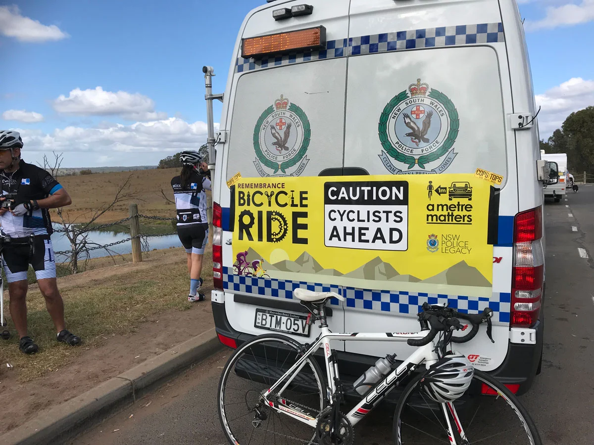 NSW Police Legacy Remembrance Bike Ride Event Advertising Vehicle Graphics Promotion Annual Fundraising Graphic Design Fresco Creative Surry Hills Sydney