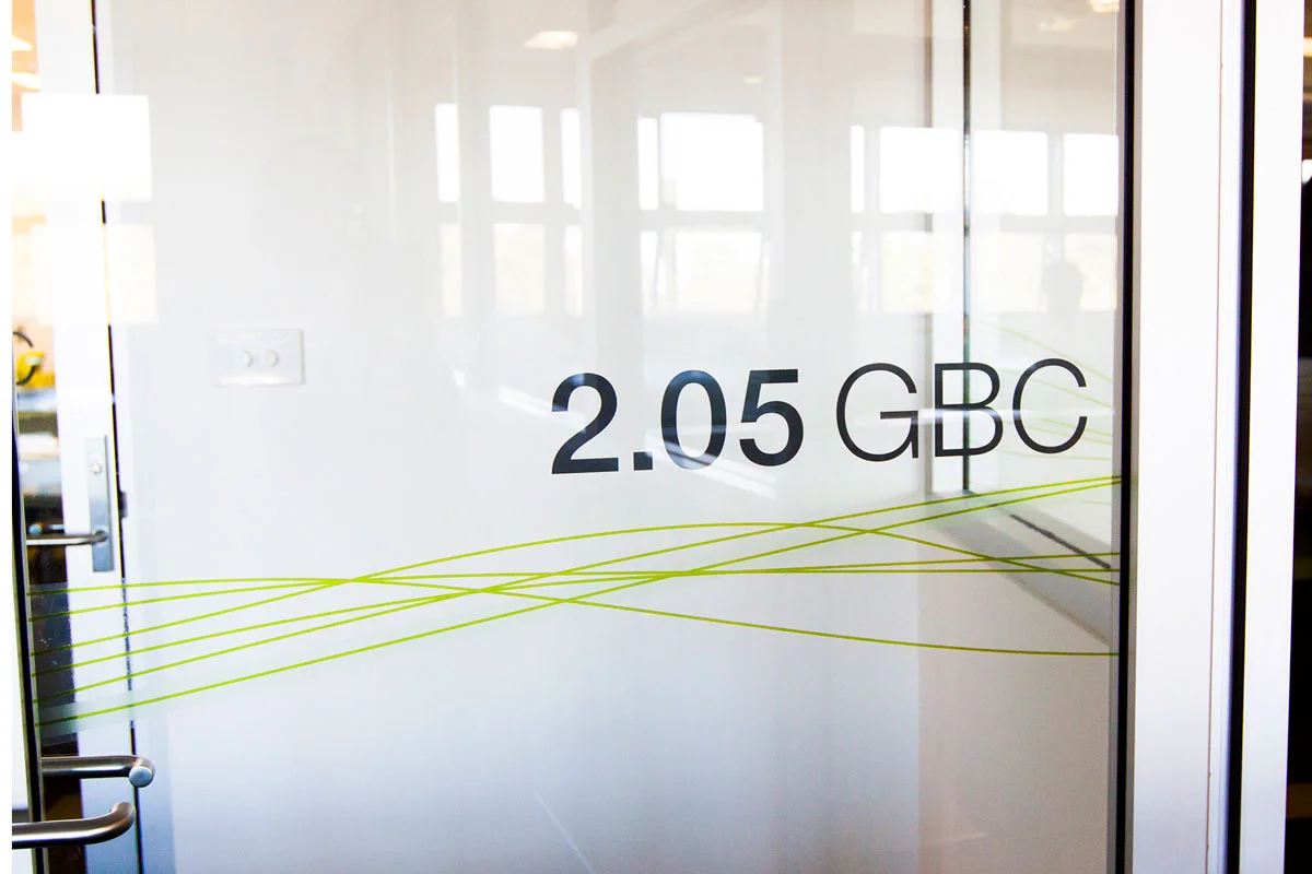 Loreto Normanhurst Glass Decal Panels School Building Opening Wall Design Gonzaga Barry Environmental Experiential Wayfinding Graphic Fresco Creative