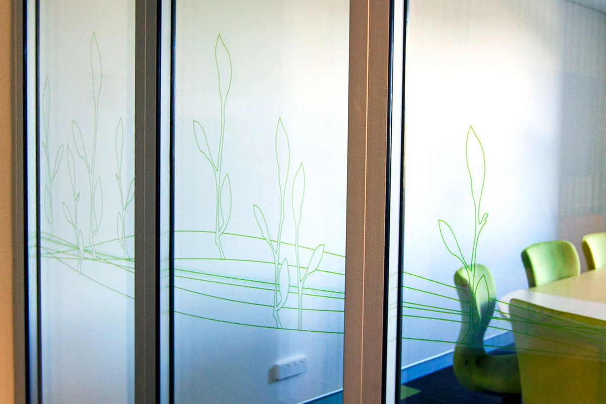Loreto Normanhurst Glass Decal Panels School Building Opening Wall Design Gonzaga Barry Environmental Experiential Wayfinding Graphic Fresco Creative