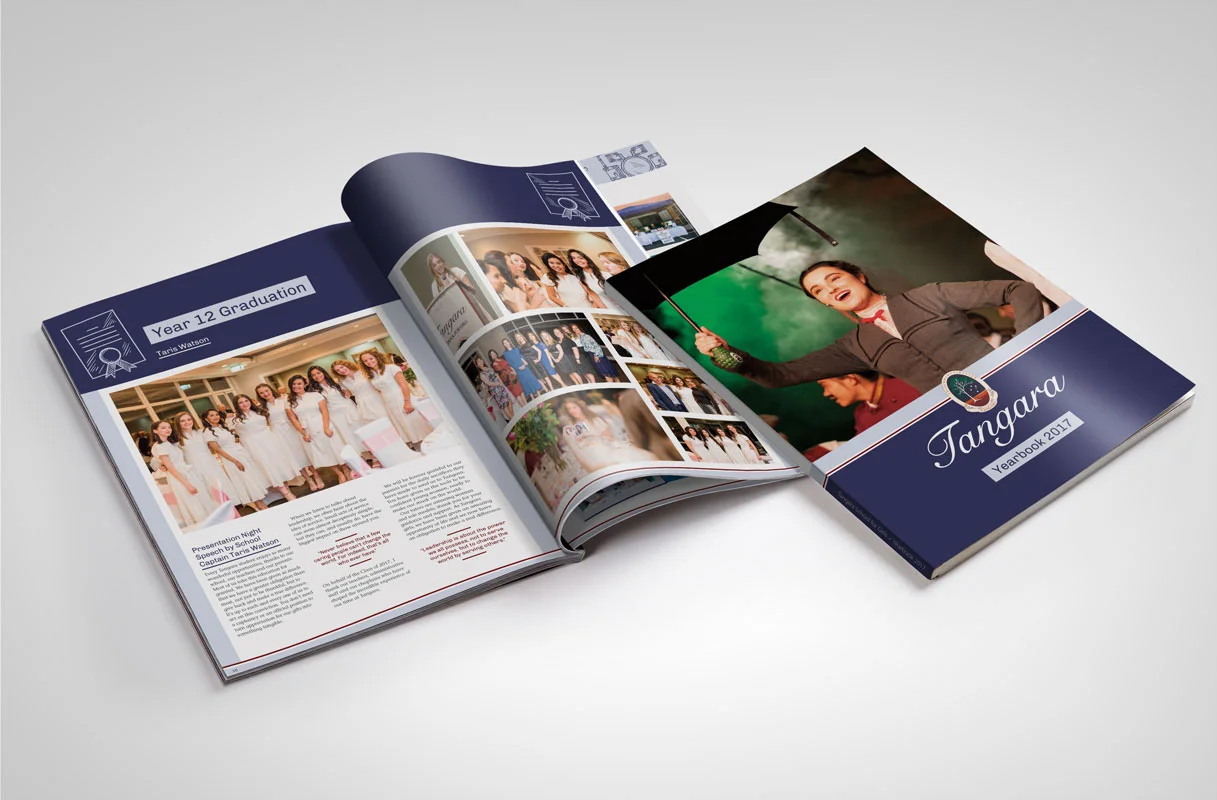 Tangara School for Girls Yearbook Design Graphic Colour-coding Publication Printing Print Series Annual Fresco Creative Sydney Surry Hills