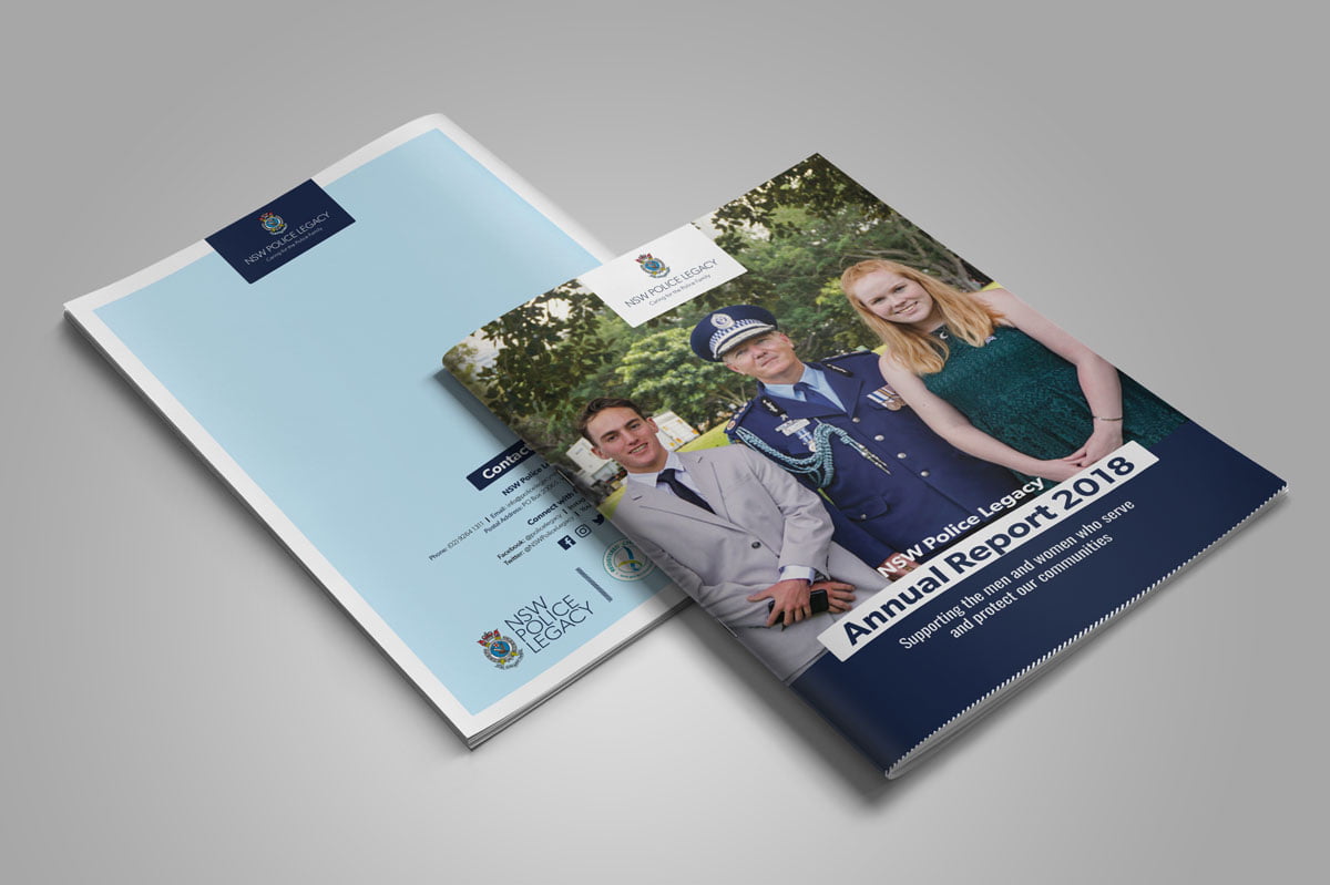 NSW Police Legacy Annual Report Graphic Design Fresco Creative Branding Publication Financial Report