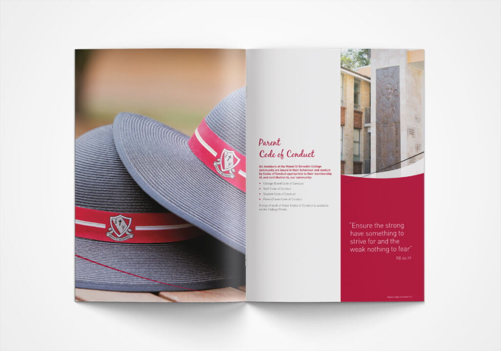 Mount St Benedict Brochure Graphic Design Services By Fresco Creative