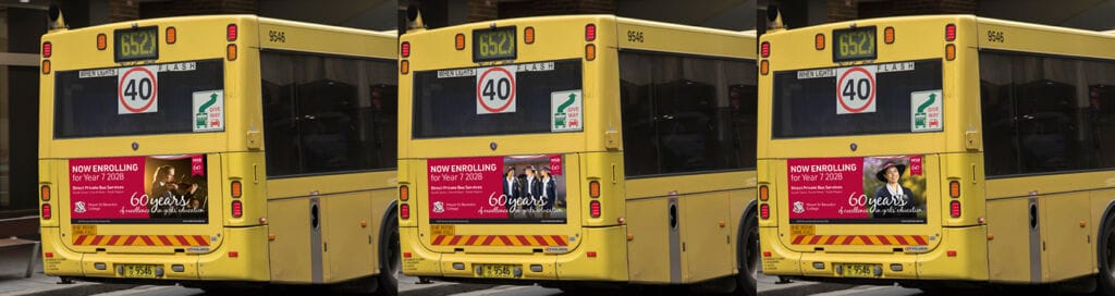 Mount St Benedict College Bus Advertising