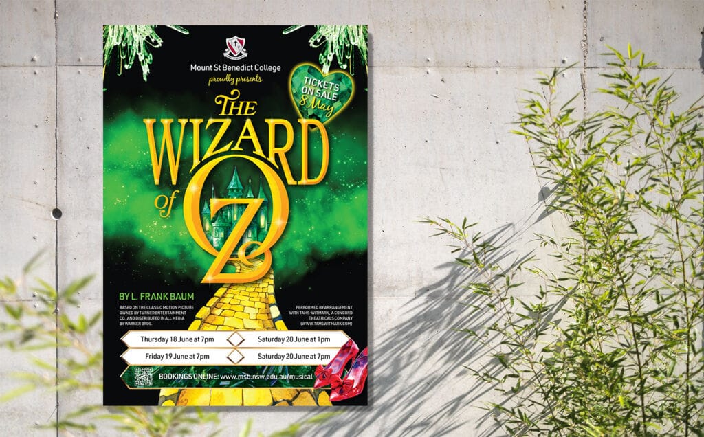 Mount St Benedict College School Musical Design Collateral