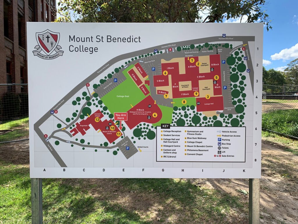 Mount St Benedict College Signage and Wayfinding Map