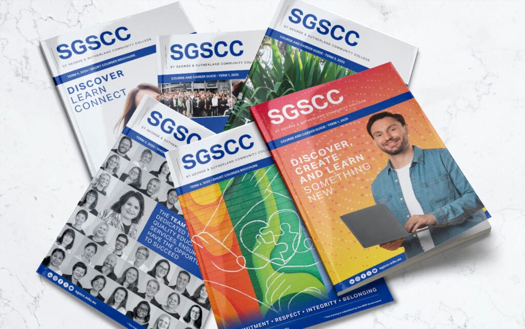 St George & Sutherland Community College Course Brochure Graphic Design Services by Fresco Creative