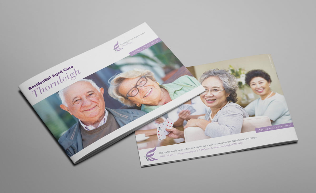 Presbyterian Aged Care 75th Anniversary Publication Design Fresco Creative Graphic Design Surry Hills Thornleigh Facility Brochure