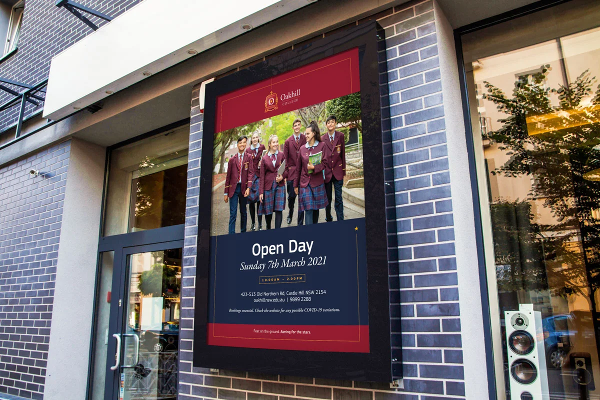 Oakhill College Outdoor Advertising Design Media Buying Graphic Design