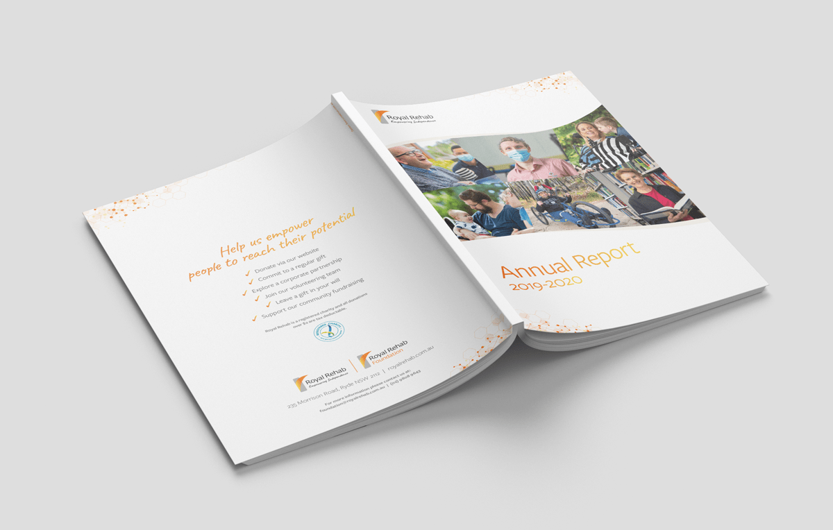 Royal Rehab Annual Report 2019-2020 Designed By Fresco Creative, Surry Hills