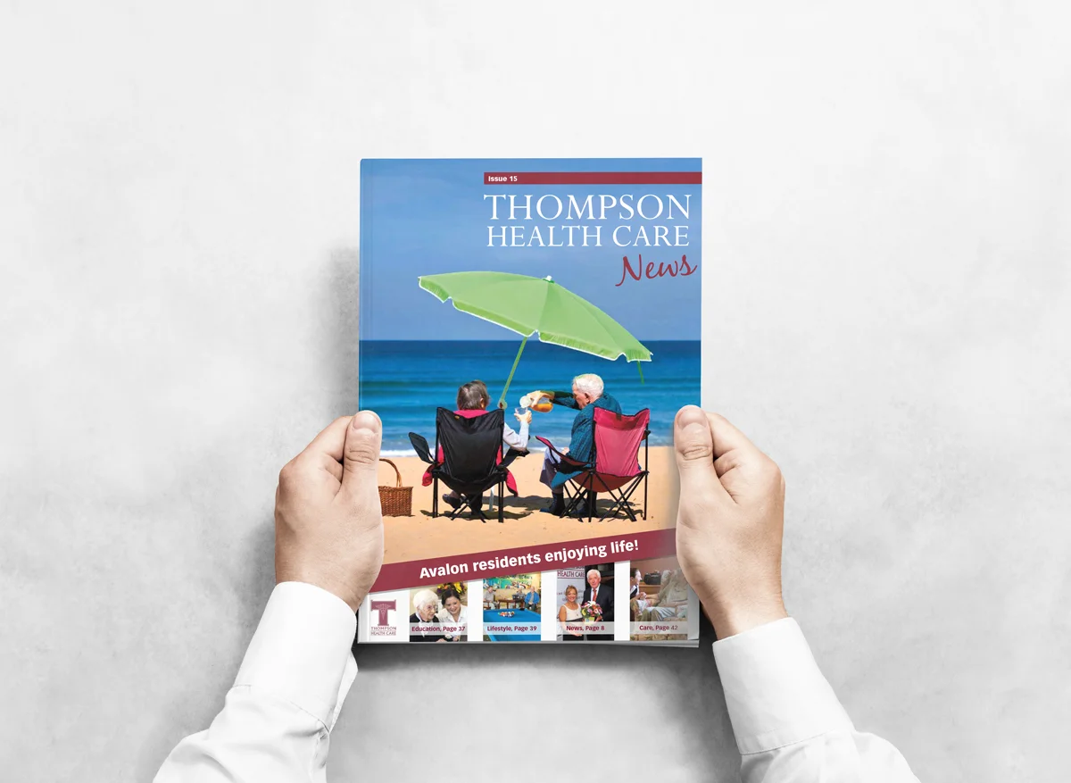 Thompson Health Care - Magazine Design by Fresco Creative - Aged Care