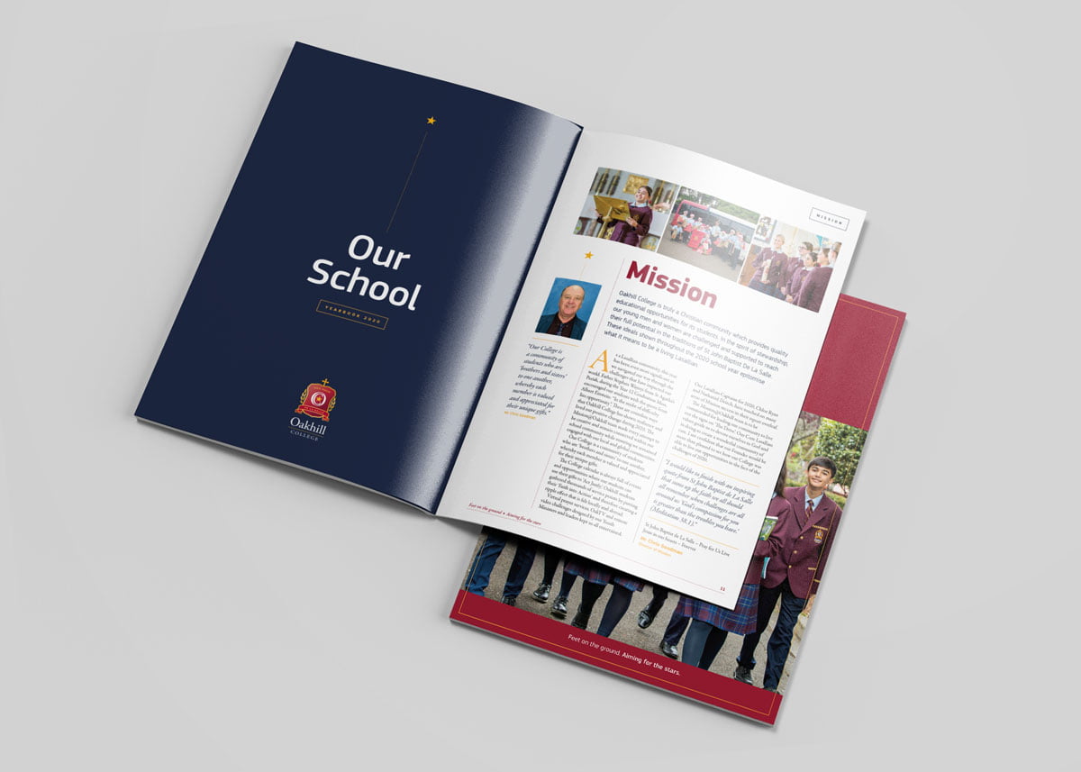 Oakhill College School Yearbook Design 2020