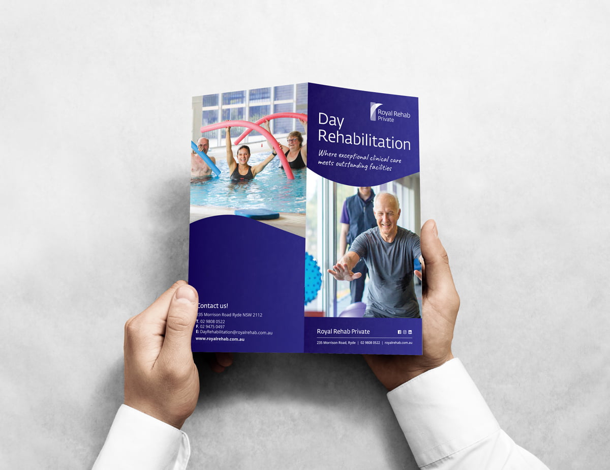 Royal Rehab Private Hospital DL Brochure Flyer Design