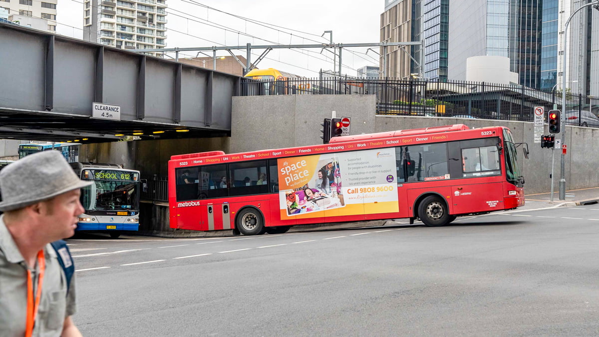 Royal Rehab Disability Services and NDIS Support Co-ordination Superside Bus Advertising Media Buying and Design for Advertising by Fresco Creative