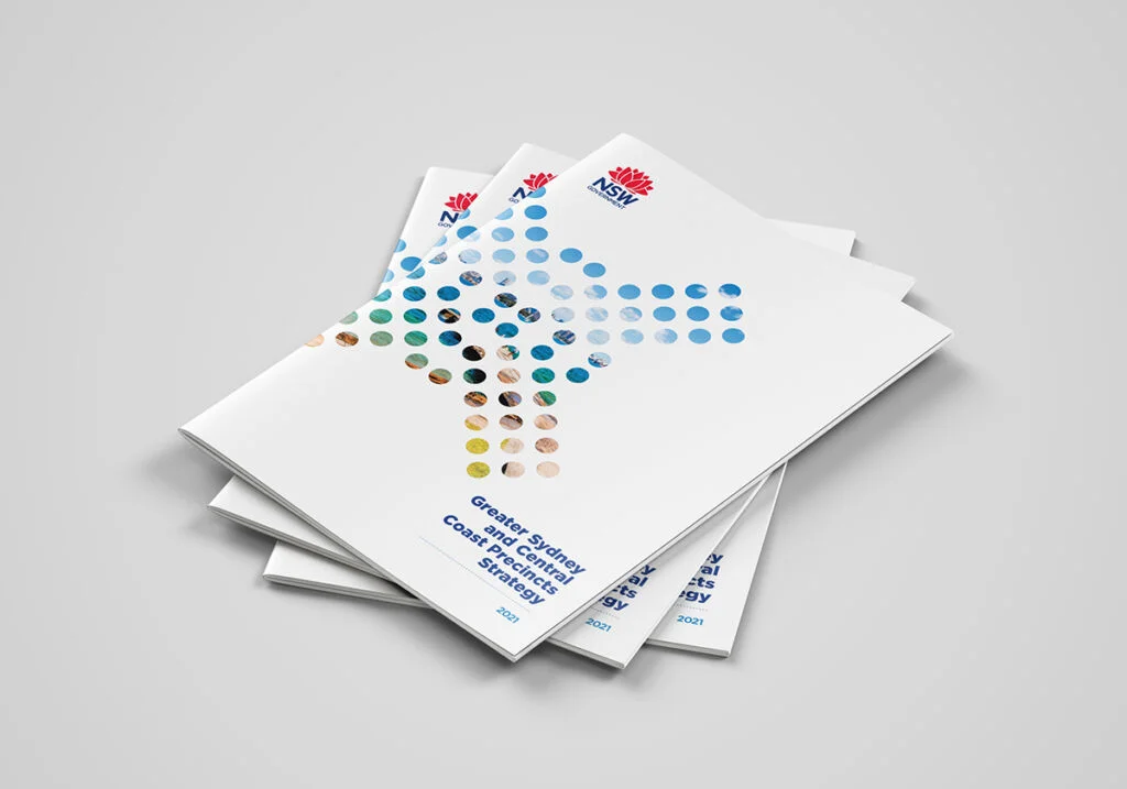 Department of Planning Industry and Environment Precinct Strategy Brochure Graphic Design Services by Fresco Creative