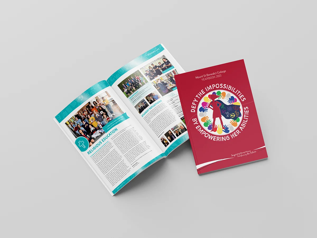 Mount St Benedict College Yearbook 2020 Graphic Design Services By Fresco Creative