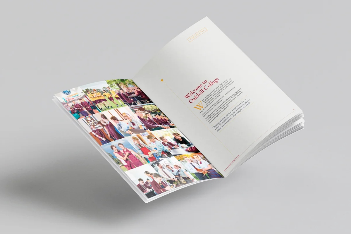 Oakhill College Prospectus Graphic Design Services by Fresco Creative