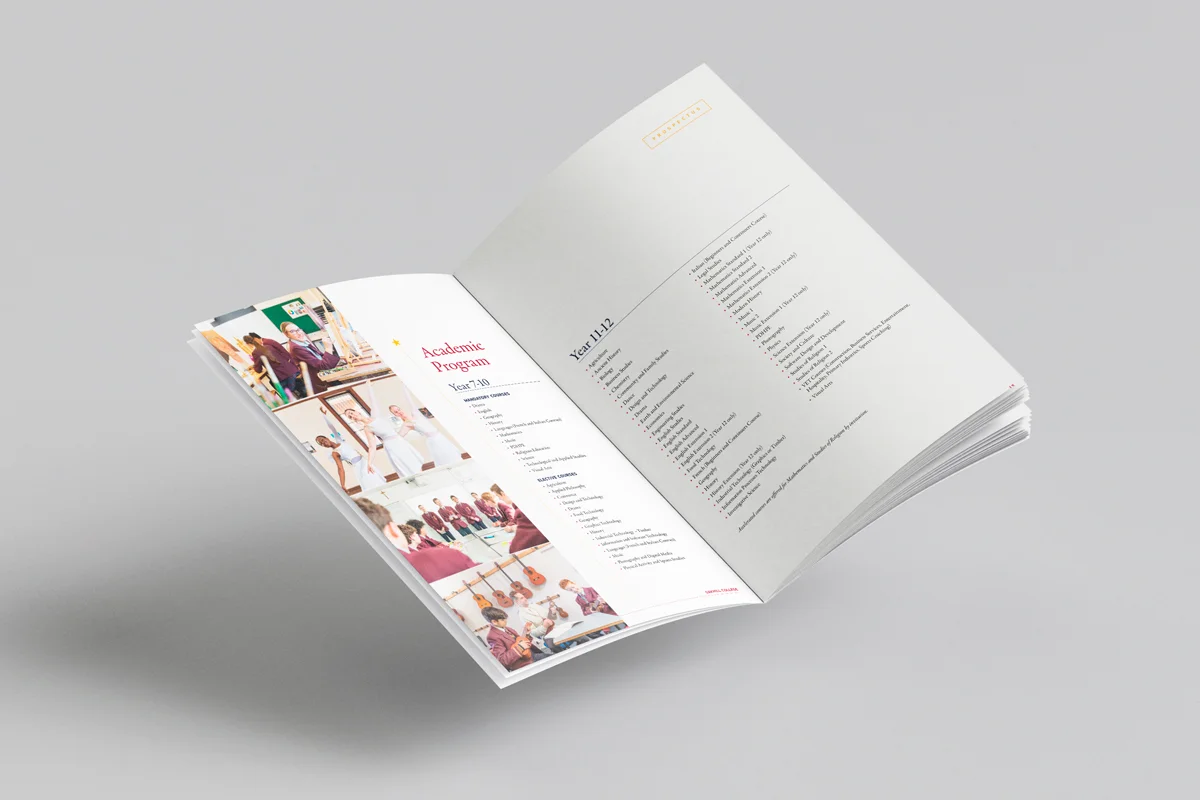 Oakhill College Prospectus Graphic Design Services by Fresco Creative