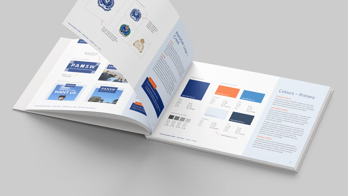 Police Association of New South Wales PANSW Branding Brand Guidelines Design Fresco Creative Logo Refresh