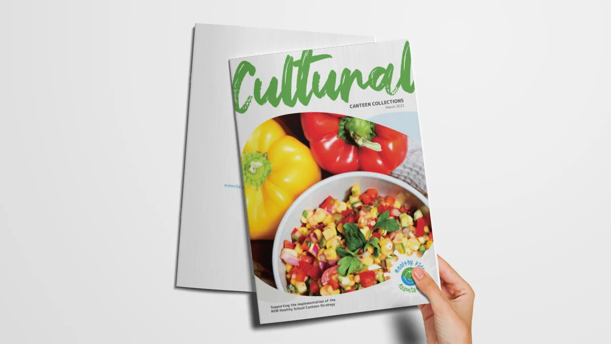 Healthy Kids Association Recipe Book Graphic Design Services by Fresco Creative