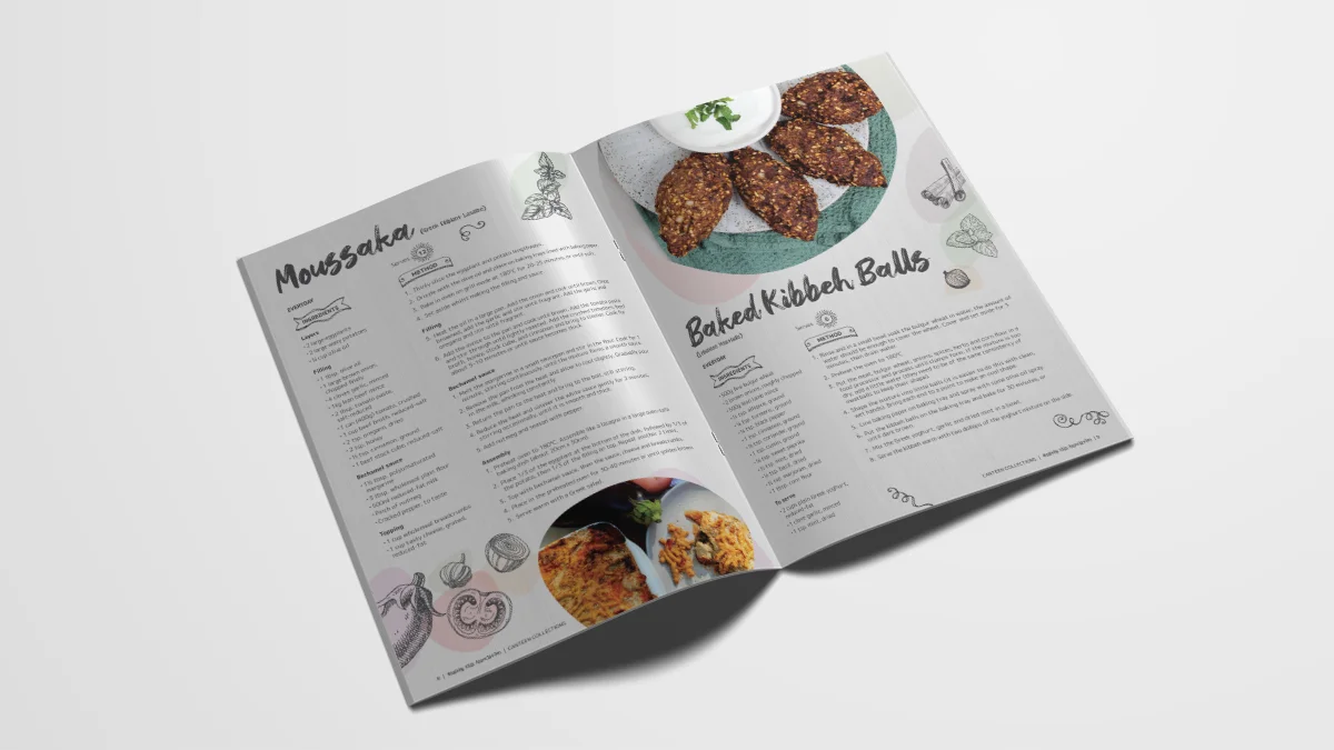 Healthy Kids Association Recipe Book Graphic Design Services by Fresco Creative