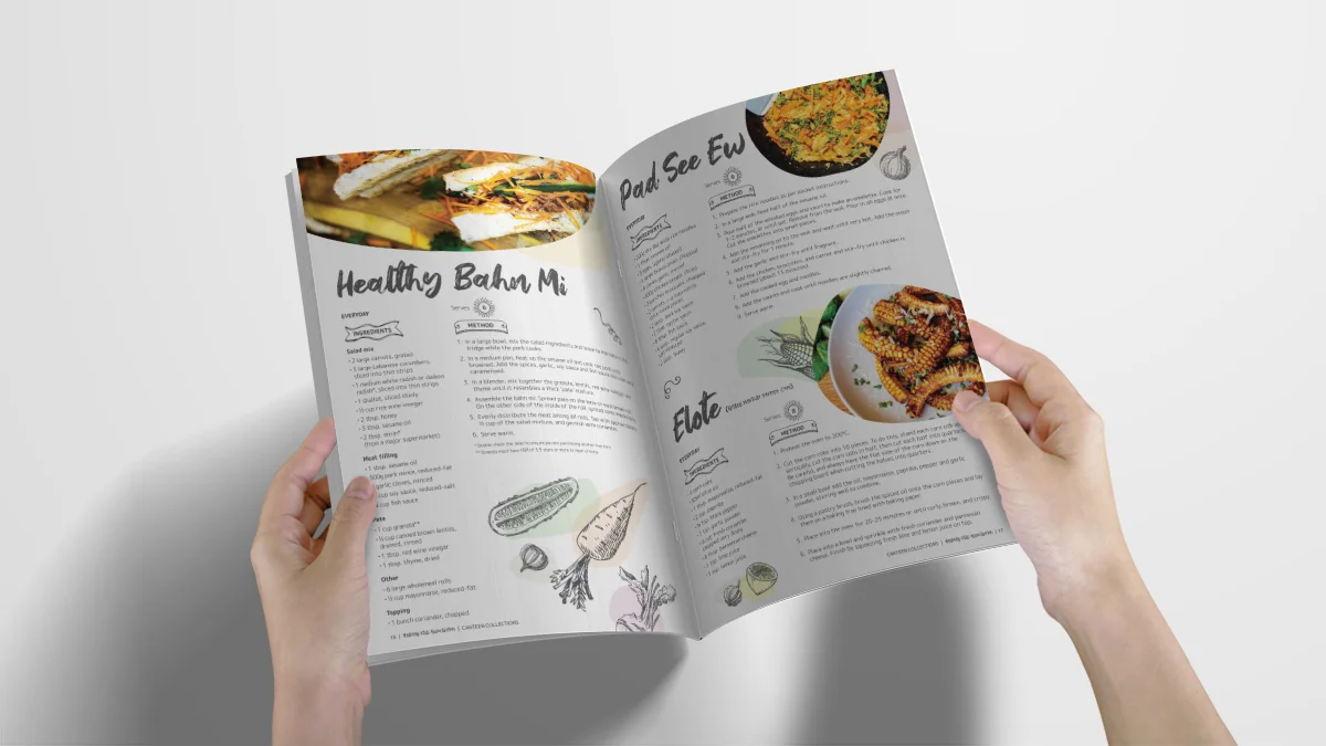 Healthy Kids Association Recipe Book Graphic Design Services by Fresco Creative