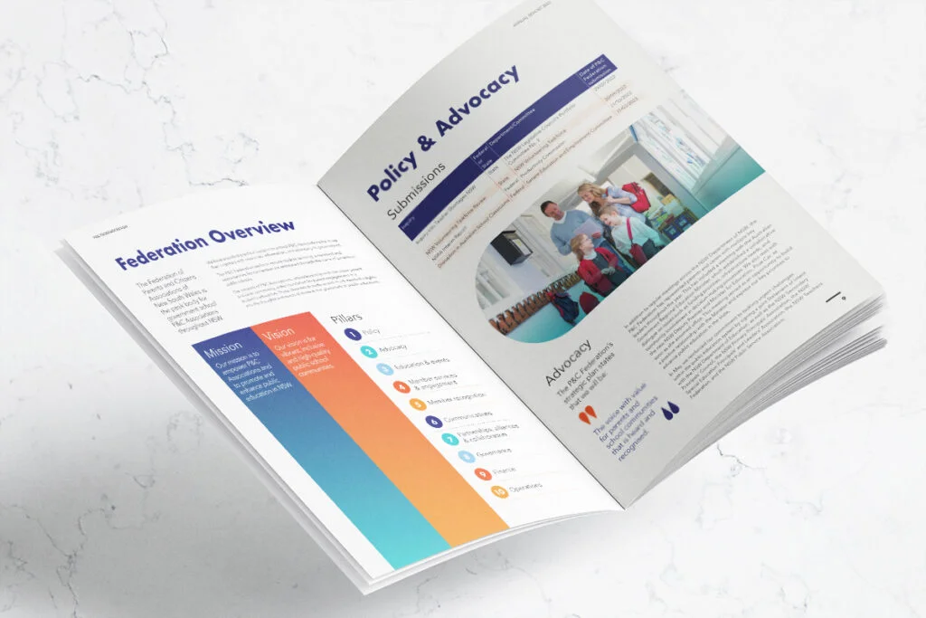 Federation of Parents and Citizens Associations of NSW Annual Report Designed by Fresco Creative