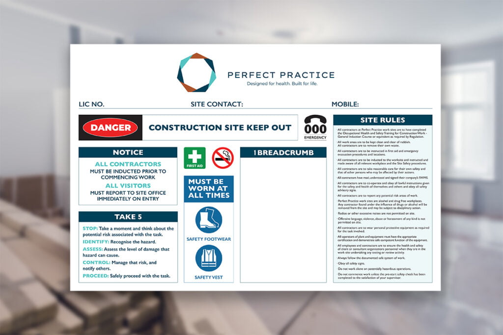Perfect Practice Safety Sign Graphic Design By Fresco Creative