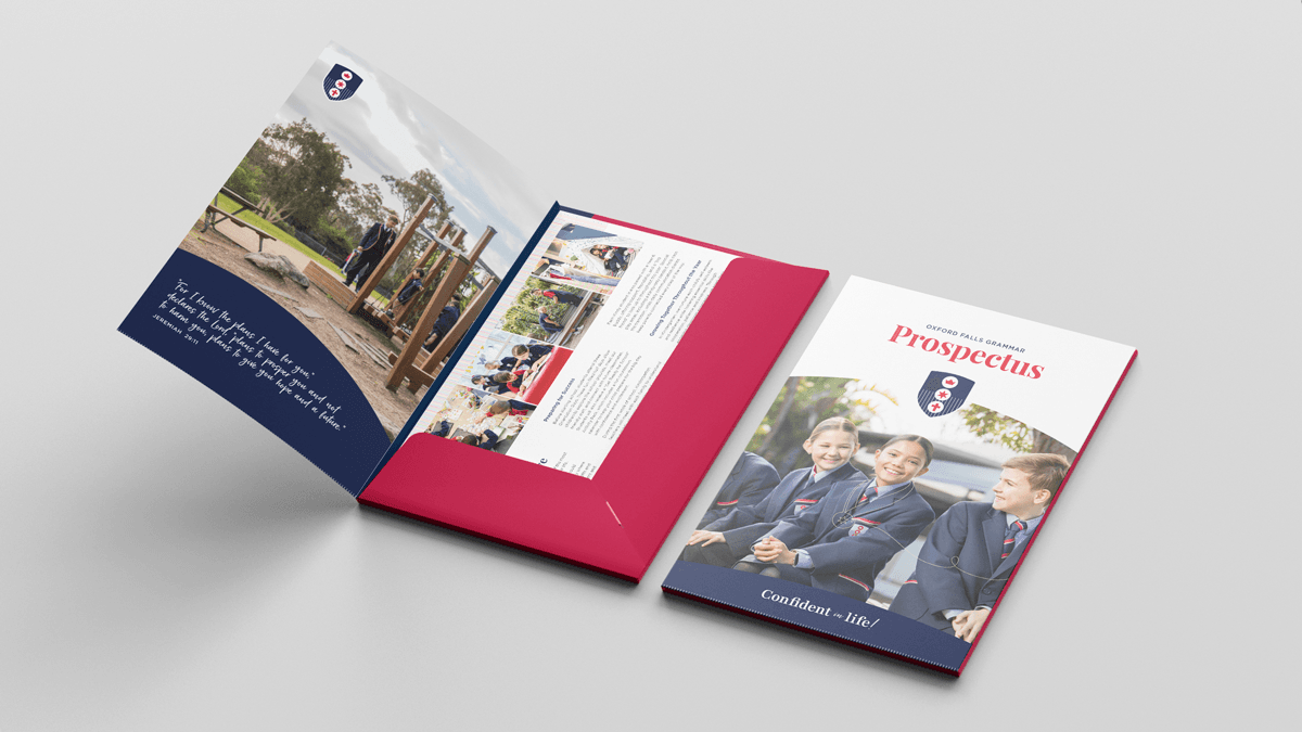 Oxford Falls Grammar School Prospectus Brochure and Folder Design