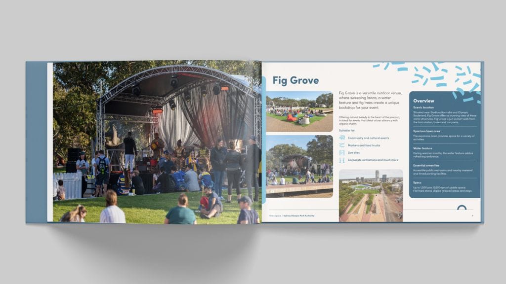 Sydney Olympic Park Authority Hire A Space Brochure
