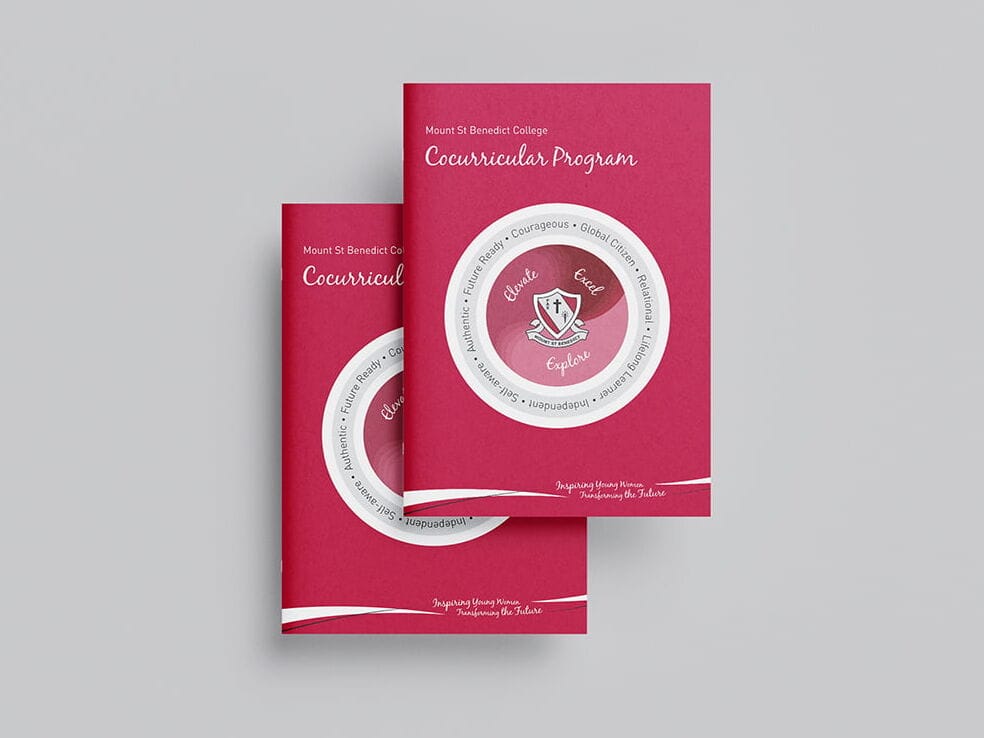 Mount St Benedict College Cocurricular Brochure Graphic Design Services by Fresco Creative