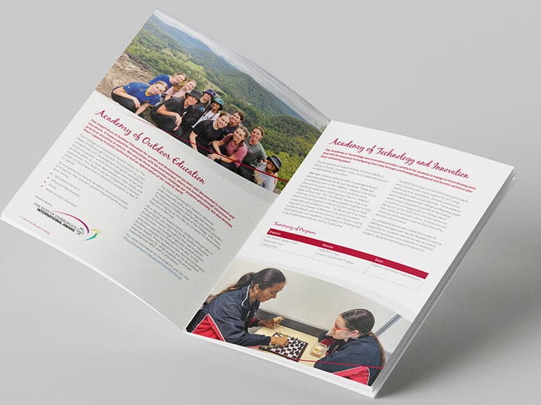 Mount St Benedict College Cocurricular Brochure Graphic Design Services by Fresco Creative