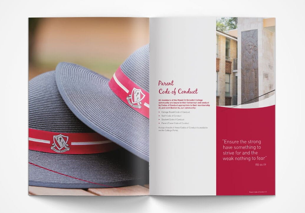 Mount St Benedict Brochure Graphic Design Services By Fresco Creative