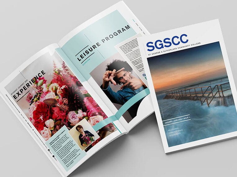 St George & Sutherland Community College Course Brochure Graphic Design Services by Fresco Creative