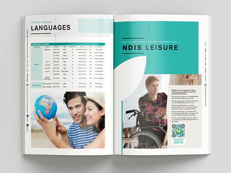 St George & Sutherland Community College Course Brochure Graphic Design Services by Fresco Creative