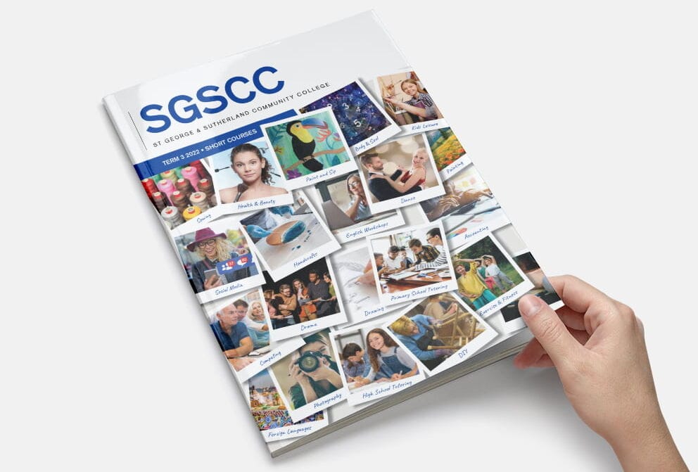 St George & Sutherland Community College Course Brochure Graphic Design Services by Fresco Creative