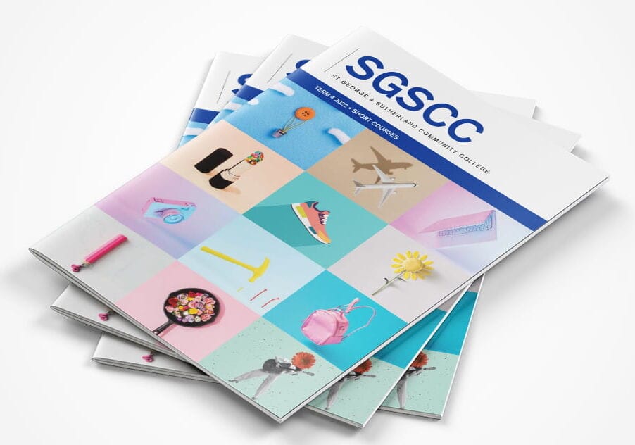 St George & Sutherland Community College Course Brochure Graphic Design Services by Fresco Creative