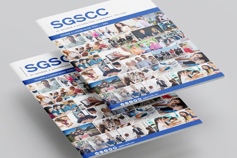 St George & Sutherland Community College Course Brochure Graphic Design Services by Fresco Creative