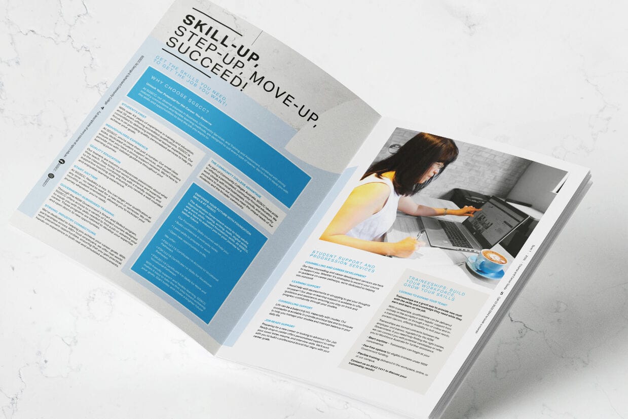 St George & Sutherland Community College Course Brochure Graphic Design Services by Fresco Creative