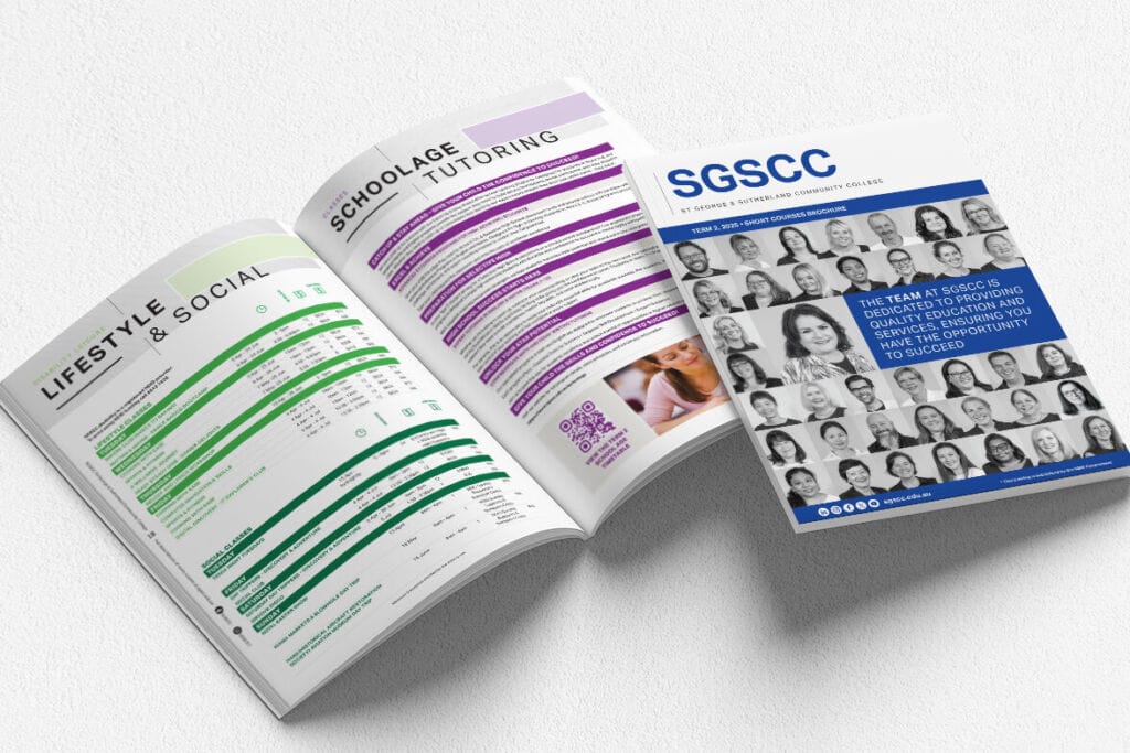 St George & Sutherland Community College Course Brochure Graphic Design Services by Fresco Creative