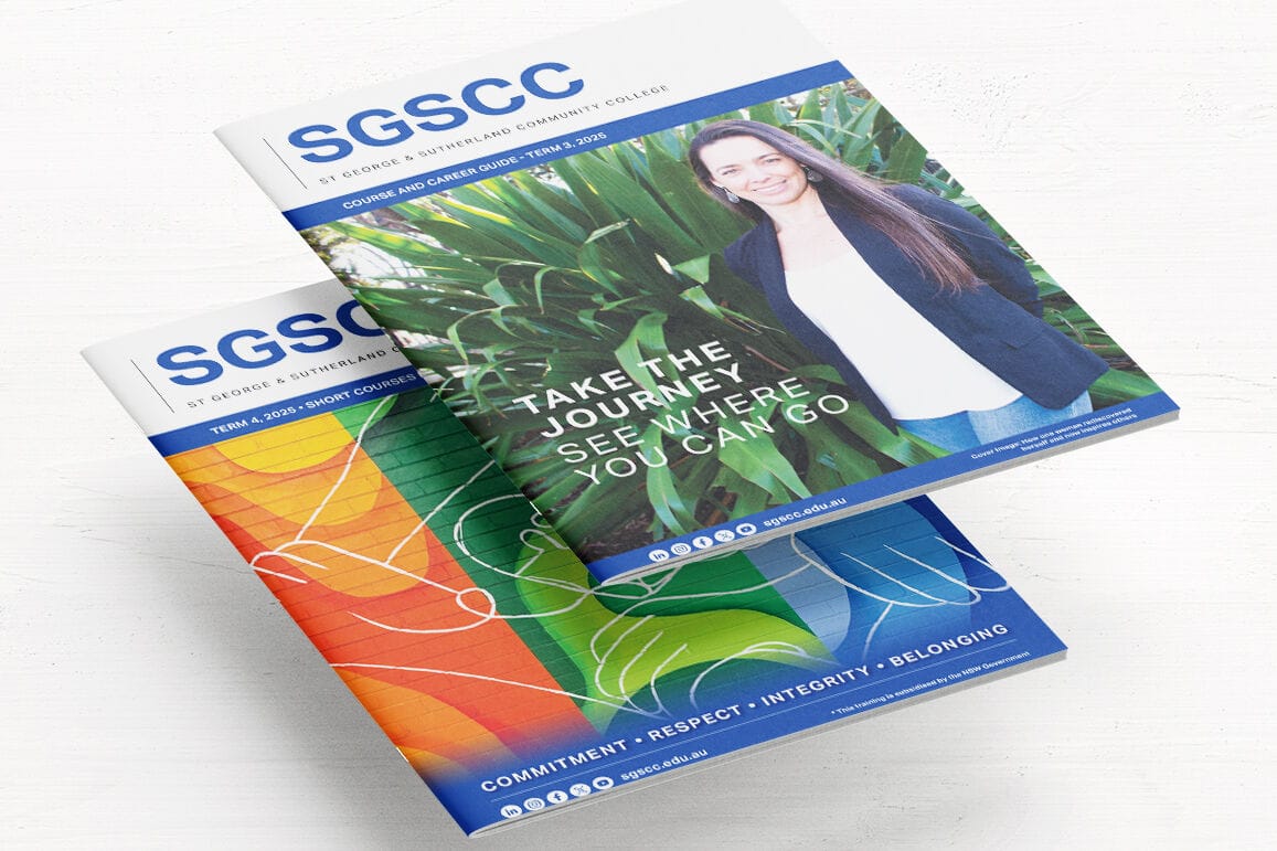St George & Sutherland Community College Course Brochure Graphic Design Services by Fresco Creative