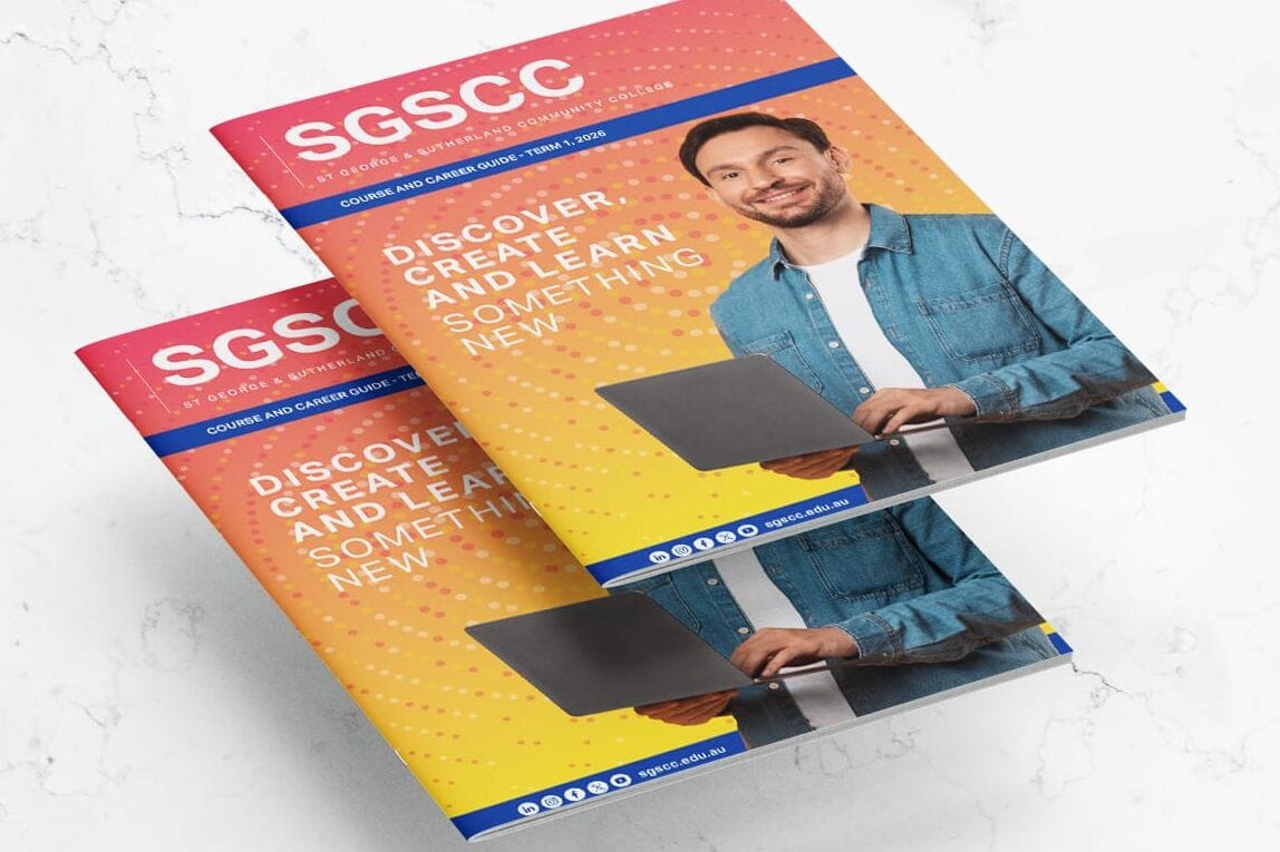 St George & Sutherland Community College Course Brochure Graphic Design Services by Fresco Creative